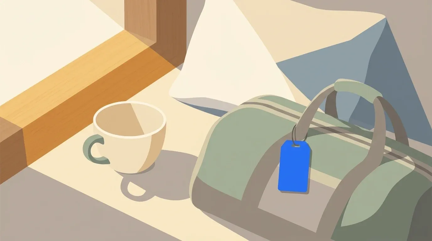 A respite bag between daytime tea and an overnight pillow represents different respite durations.