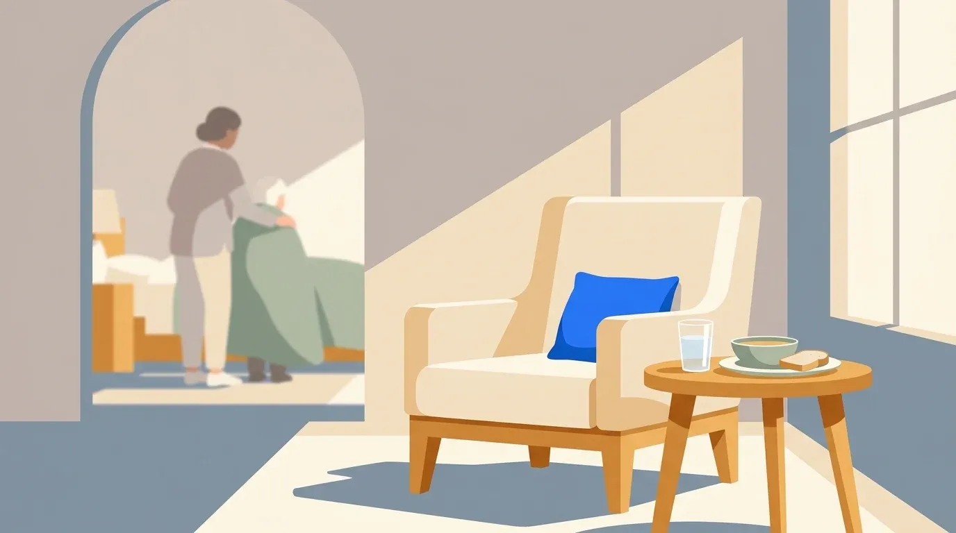 A family caregiver receives practical relief, rest, and a safe handoff of care.